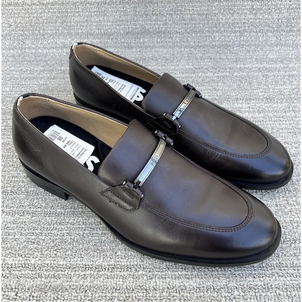 BOSS Colby Brown Leather Loafer Men's Size 7 US NEW